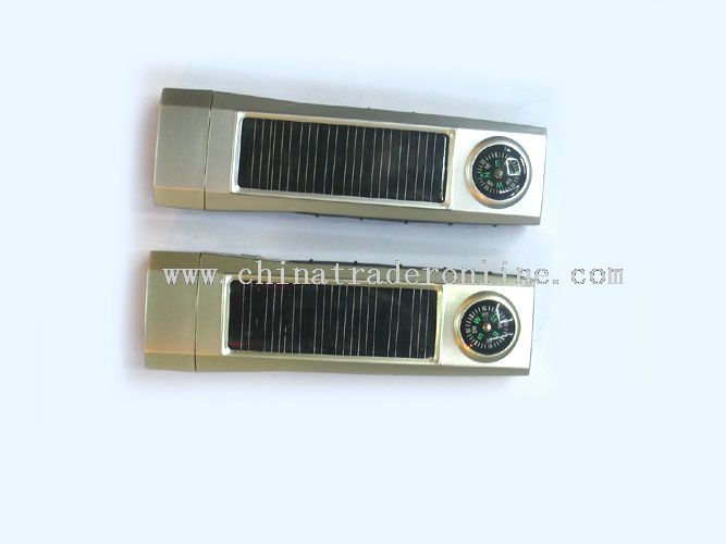 solar torch with compass from China